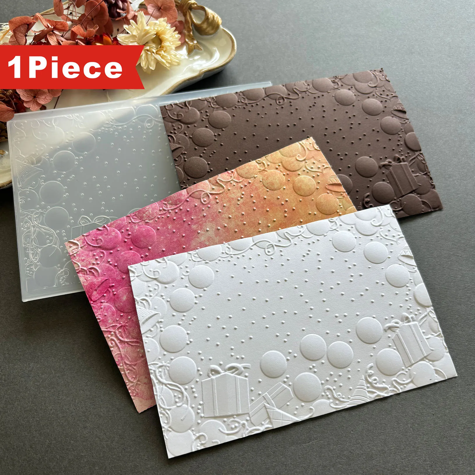 مجلد منقوش ثلاثي الأبعاد، مناسب لصنع سجل القصاصات والبطاقات بنفسك - إطار حالم لتزيين العطلات وديكور حفلات أعياد الميلاد #1