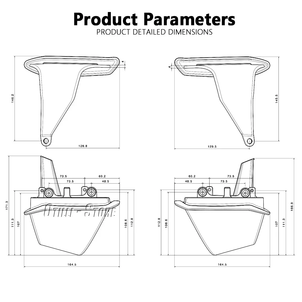 新型バイク MONSTER 937 Plus 2021-2025 2024 ウィングレット エアロダイナミック スポイラー サイドウィングキット ドゥカティ MONSTER937 SP Monster 950用