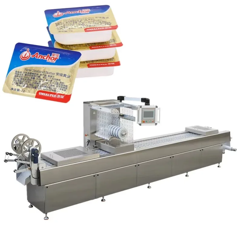 Automatic Thermoforming Vacuum Packer Rigid Film Modified Atmosphere Design Custom Stable Meat Food Tray Sealing Equipment