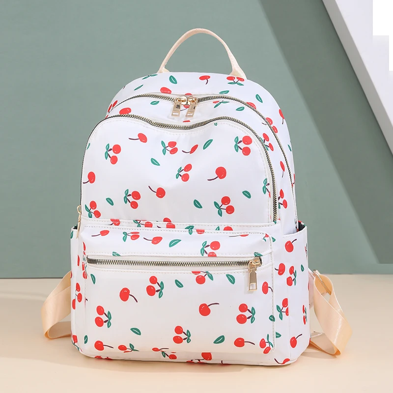 2024 Fashionable Printed Design Backpack With High Quality Nylon Large Capacity Backpacks Luxury Women\'s Brand Travel Bag Sac