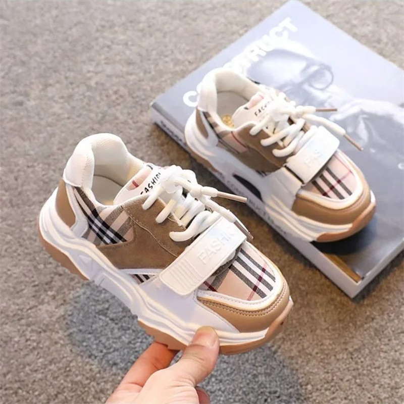 Kid Sport Shoe Boy 2023 Autumn New Retro Girl Luxury kid Student Running Shoe Casual Trend Tennis Shoes
