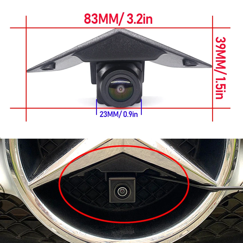 AHD Camera For Mercedes Benz Vito Viano W205 W211 W212 W213 W164 W176 A B C E G GL SLK Class Car Logo Fitted  Front View Camera