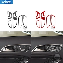 For Mercedes-Benz CLA C117 2014-2018 GLA X156 2015-2019 Inner Door Handle Cover Trim Carbon Fiber Car Interior Accessories