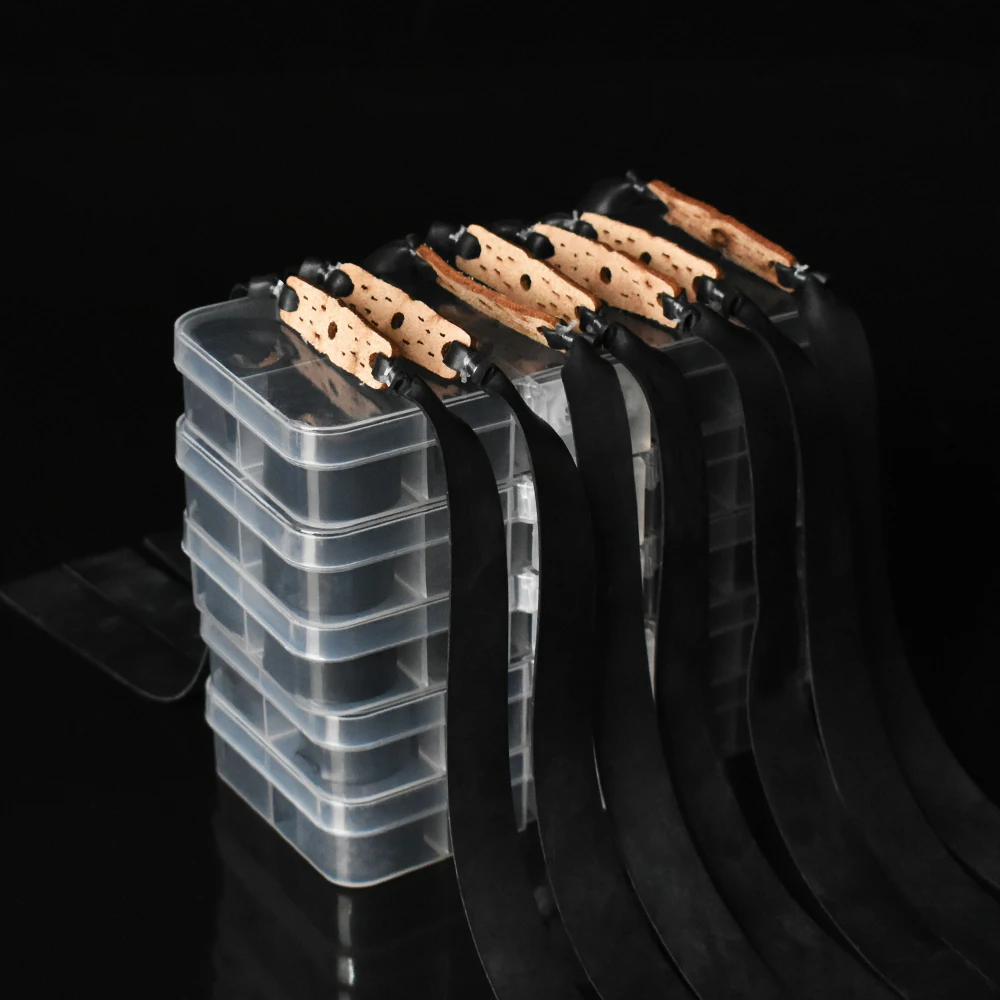 0,7/0,75/1mm Gummibänder Geschenk Box Empfohlen 10 stücke Outdoor Jagd Gummibänder Leistungsstarke Schleuder Schießen Zubehör – Detail 8