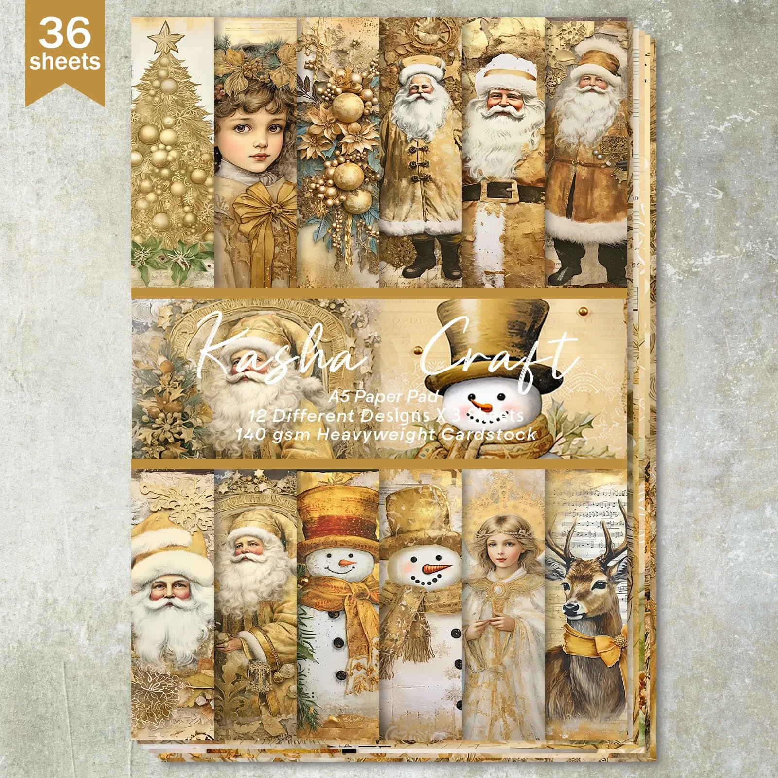 36 Sheets A5 (Golde… - image