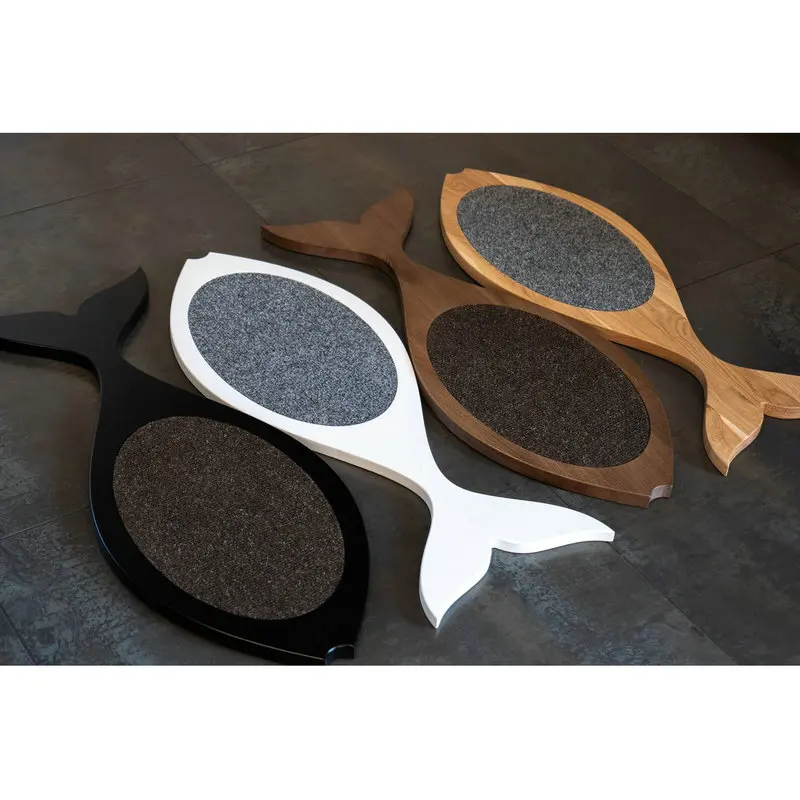 Solid Wood Cat Scratching Board, Durable Grinding Board, Cat Toys, Small Animal Shapes, Cat Supplies