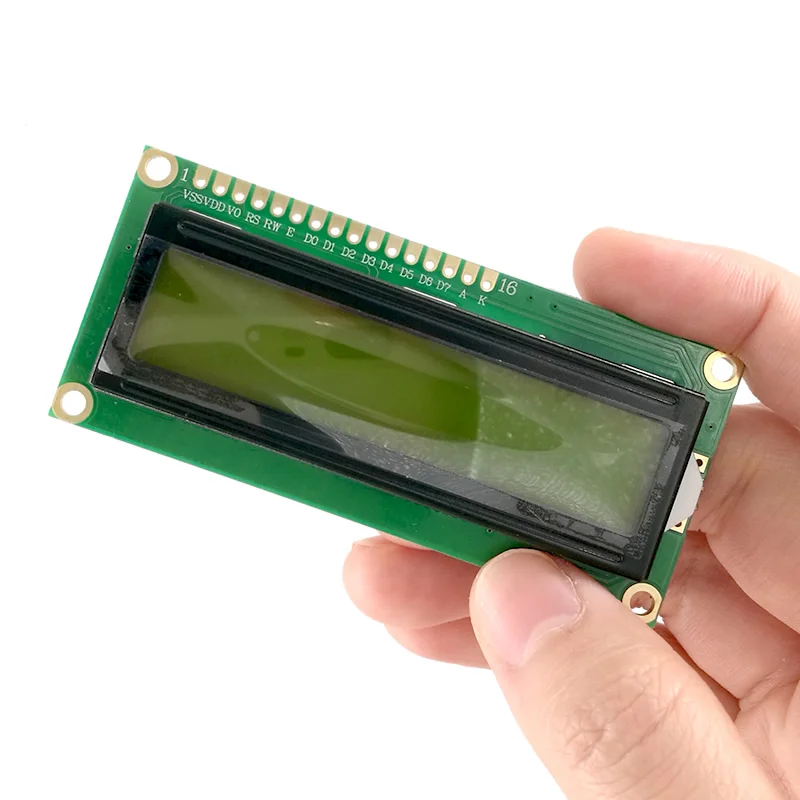 Mcigicm 2ชิ้นจอ LCD 1602สีเหลืองแสดงโมดูลไฟสีดำรหัสใหม่และสีดำ