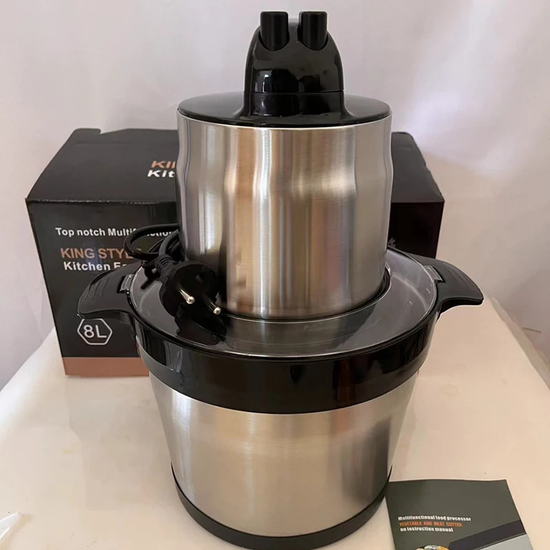 6L Electric Meat Grinders 304 Stainless Steel Food Crusher Multifunctional Vegetable Slicer Chopper Mincer Baby Food Processor