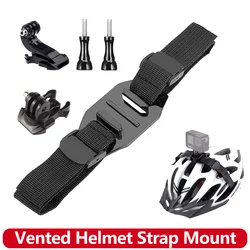Vented Helmet Strap Mount Belt Holder For GoPro Hero 13 12 11 10 9 8 7 5 Insta360 SJCAM AKASO DJI Osmo Action Camera Accessories