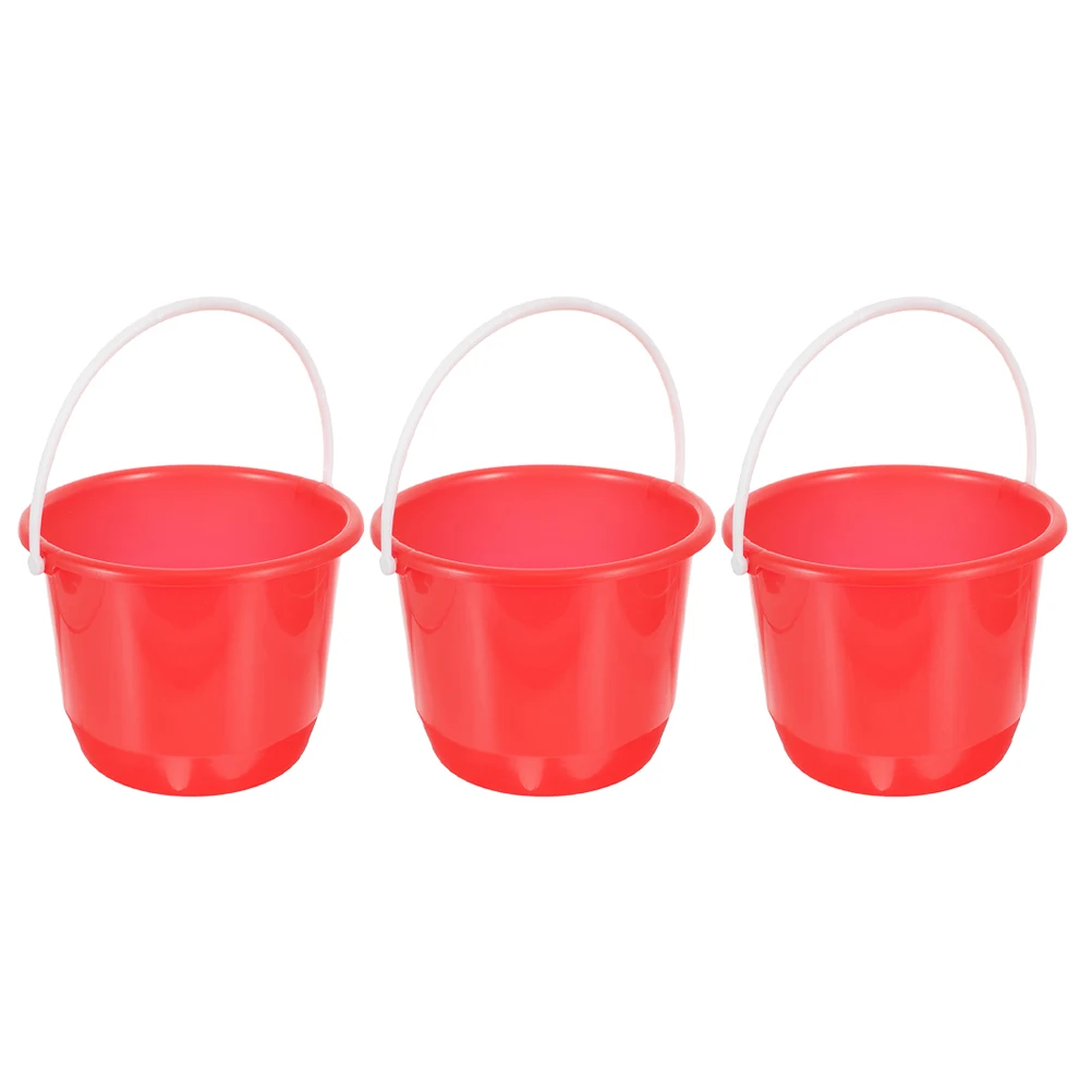 

3 Pcs Household Water Bucket Plastic Beach Bath Cleaning for Bathroom Barrel Garden