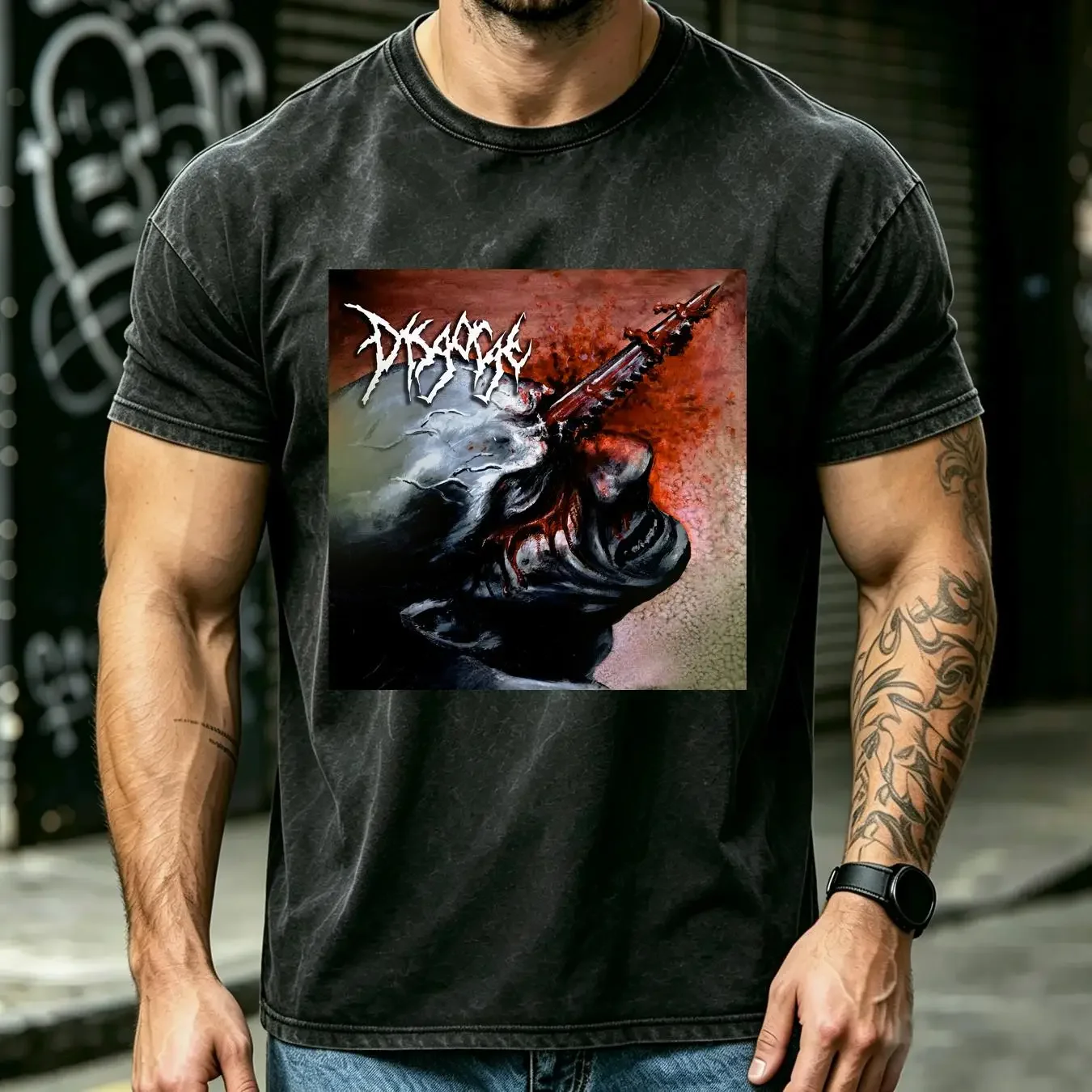 washed T Shirt Original Rare Vintage 00s Disgorge Cranial Impalement Brutal Death Metal vintage Washed graphic designer clothes