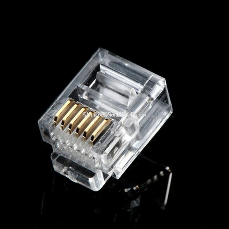 10Pcs RJ11 RJ45  6P2C 6P4C 6P6C 8P8C Telephone Internet Modular Plug Jack Network Connector