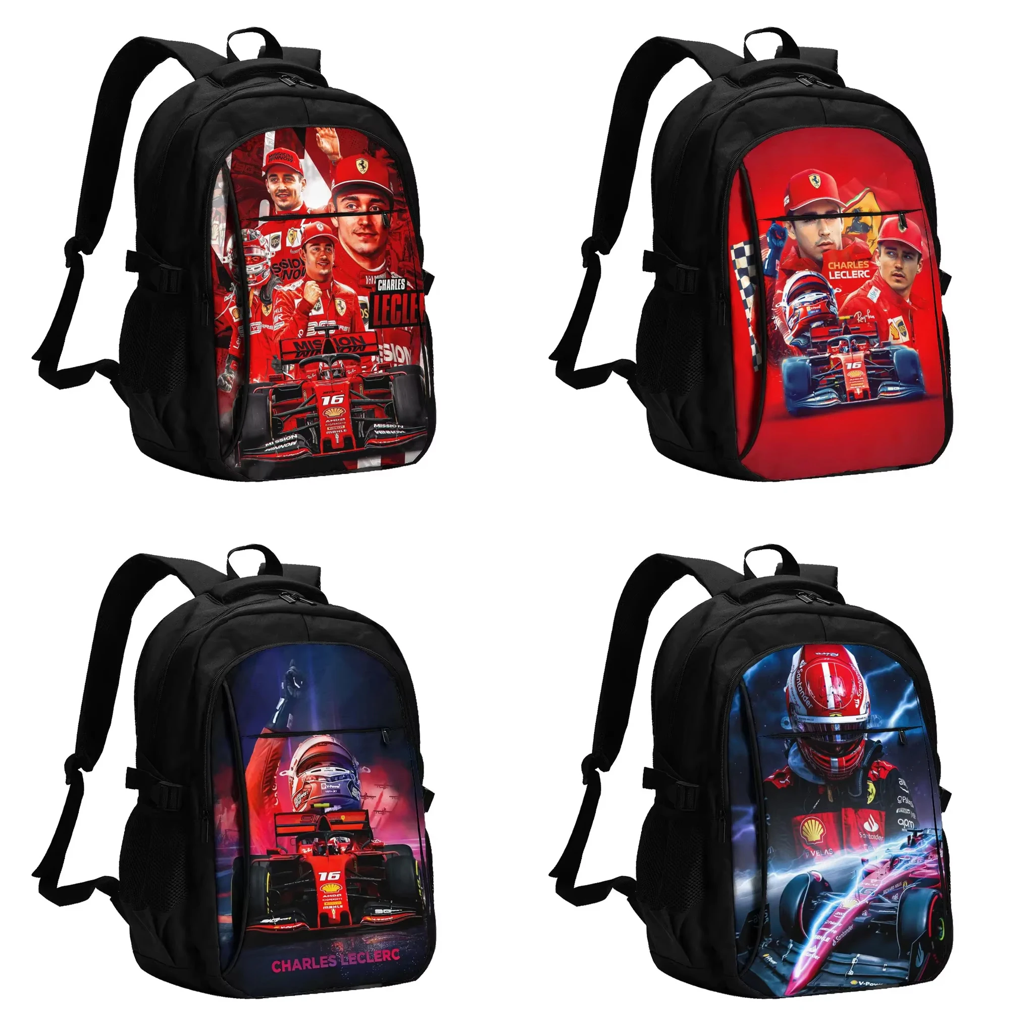 

Charles Leclerc 16 Travel Laptop Backpack, Business Water Resistant Backpack with USB Charging Port, College Bag for Men & Women