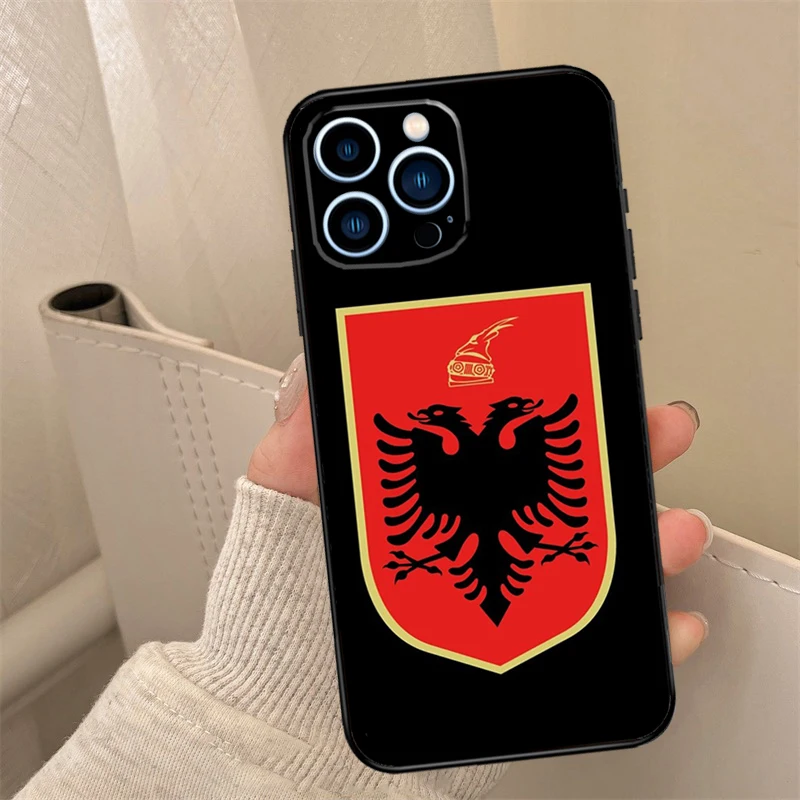 Albania Albanians Flag Phone Case For iPhone 16 15 14 13 12 11 Pro Max XS X XR 7 8 Plus 12 13 Mini Back Cover