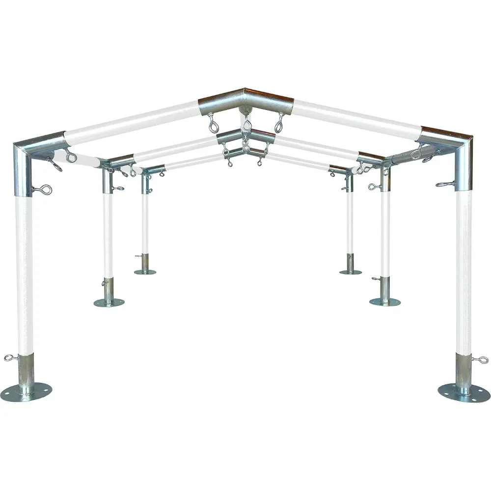 

Carport Kit, 20' x 20' Low Peak Canopy Fittings, DIY Metal Carport Frame Parts, 1-1/2" EMT Fittings