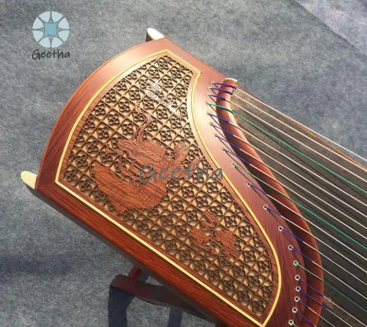 Guzheng แบบดั้งเดิมจีน Guzheng 21 สาย Zither เครื่องดนตรี