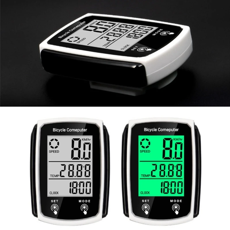 Mini Bike Computer Waterproof Bicycles Speedometers Odometers with 19-Functions Bike Wire Cycling Computer