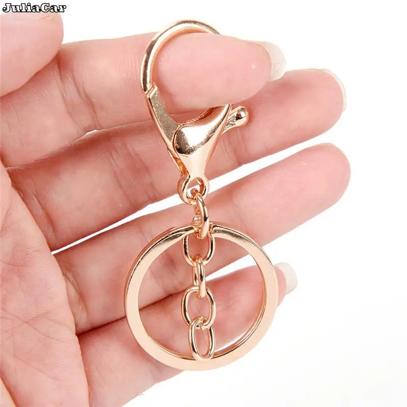 10PCS DIY Key Rings Key Chain Jewelry Findings Lobster Clasp Keyring Making