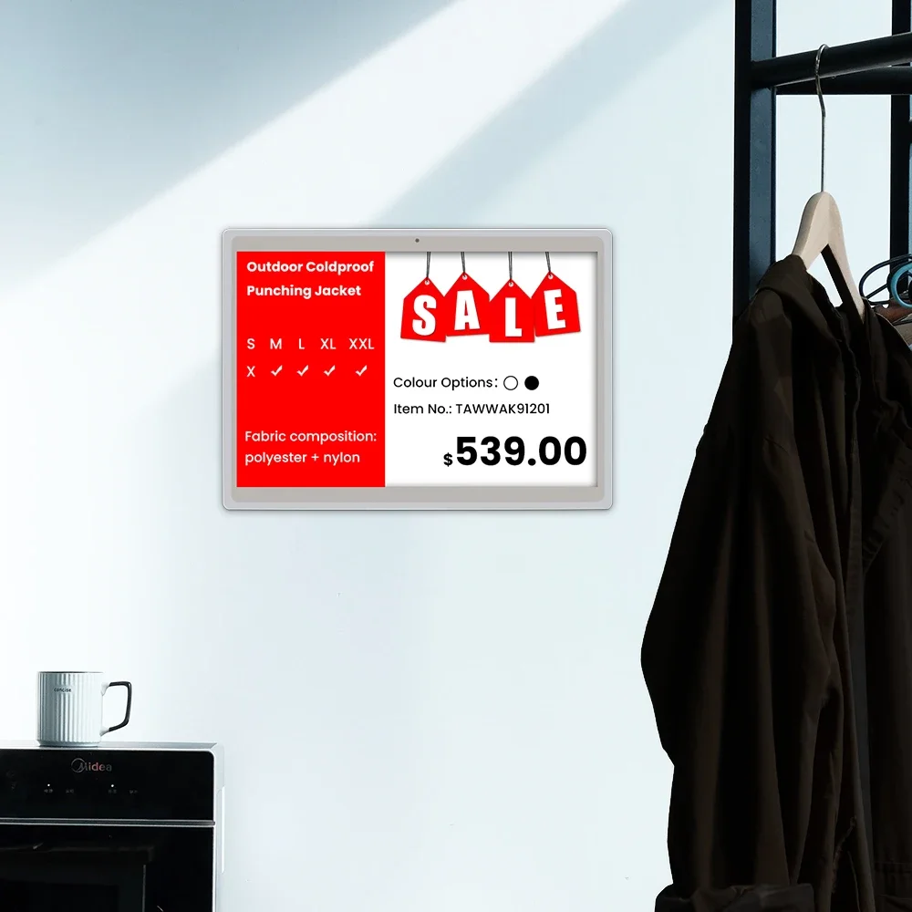 13.3 Inch E-ink Shelf Label 2.4Ghz ESL Tag Digital Epaper Price Tag Electronic Shelf Label For Supermarket