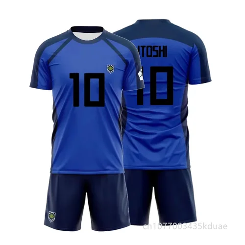 Imagen 1 del producto Anime Blue Lock Isagi Yoichi camiseta de fútbol camiseta pantalones cortos conjuntos de 2 piezas Cosplay Hyoma Chigiri hombres trajes niños ropa deportiva