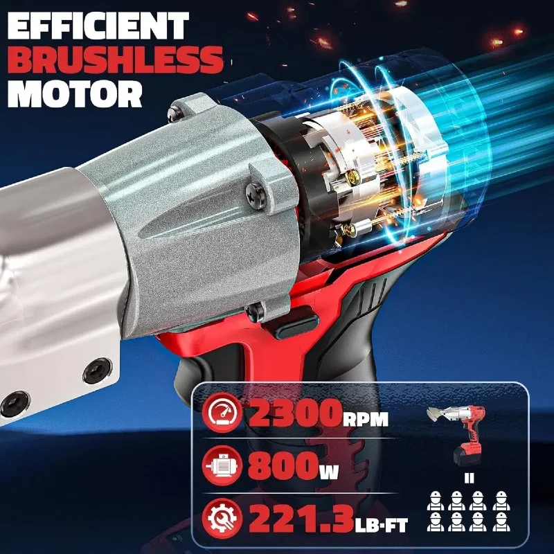 Milwaukee 2 Variable Speed with LED Light Cordless Sheet Metal Cutter Brushless Metal Shears Electric Iron Scissor Power Tools