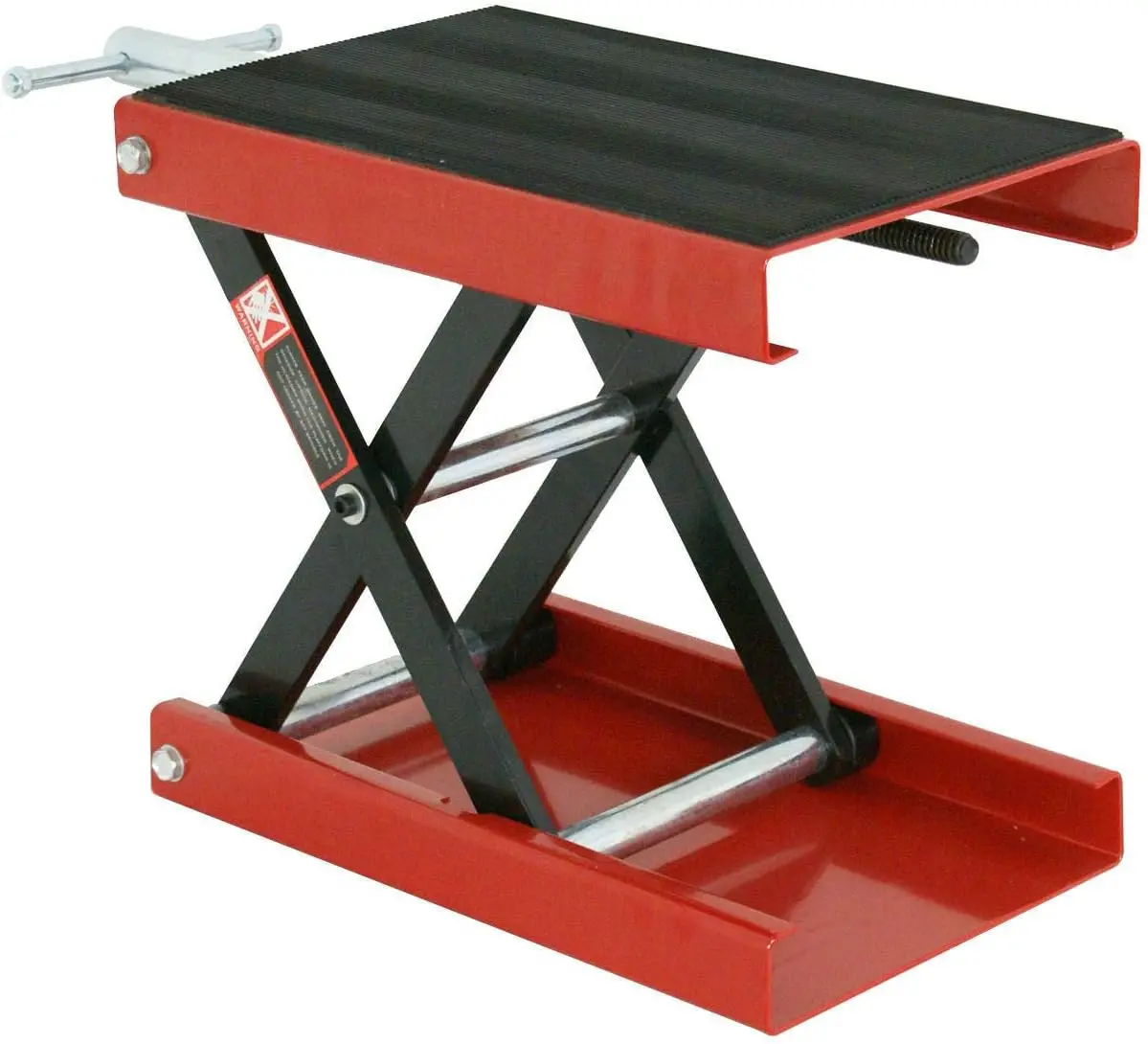 

1100LB 9" Red Wide Deck Motorcycle Center Scissor Lift Jack Platform 14.6" x 9" Hoist Stand Bikes ATV [P/N: ET-CAR-FIX012-BK+RED