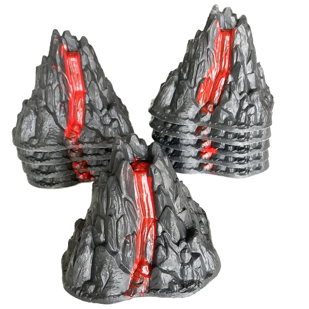 

10 pcs Dinos Birthday Cake Topper Plastic Volcano Model Volcano Volcano Science Kit Volcanic Eruption Model Boys Girls Volcano