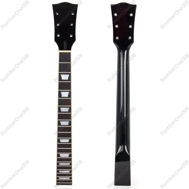 22 Frets Maple Electric Guitar Handle Neck Rosewood Fingerboard for Gibson Les Paul LP (Black)