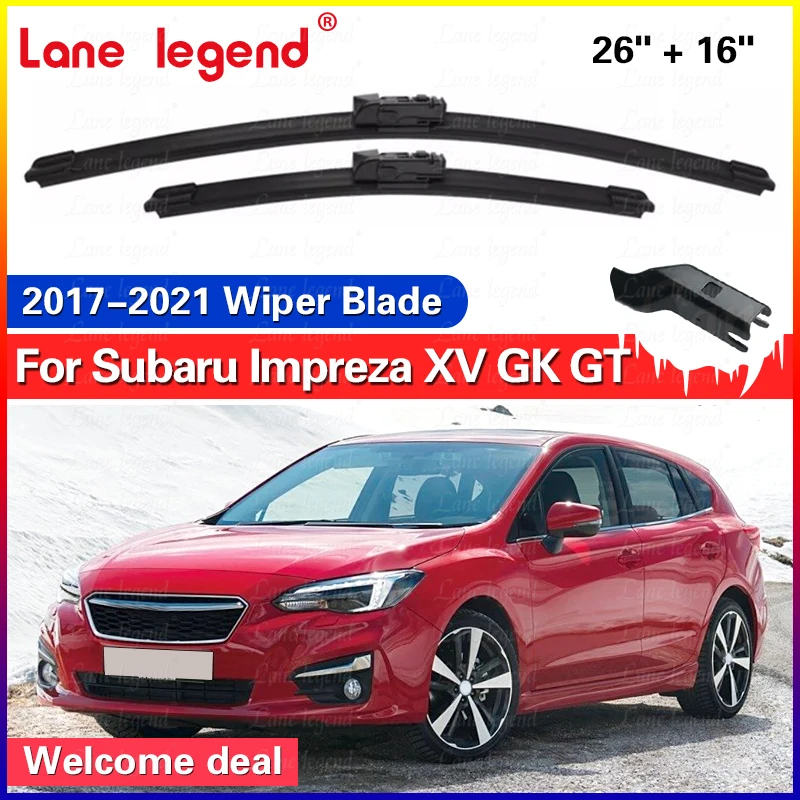 2Pcs Windschutzscheibe Scheibenwischerblätter Für Subaru Impreza XV GK GT 2017 2018 2019 2020 2021 Frontscheibenwischer 26 "+ 16"
