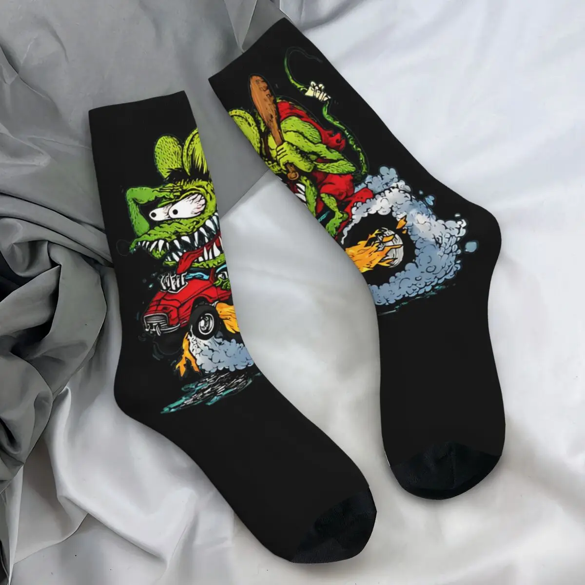 Verhalen Van De Rat Fink 7 Sokken Harajuku Vrijetijdskousen Lente Non Slip Mannen Sokken Warm Zacht Design Outdoor Sportsokken