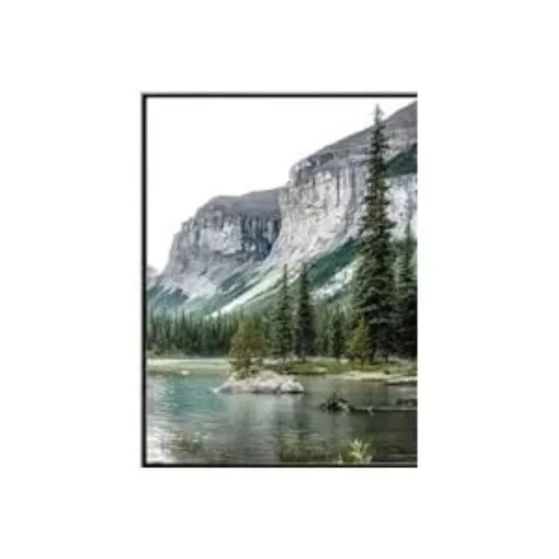 Lake Landscape Unframed Canvas Poster Modern Living Room Bedroom Wall Art Decor
