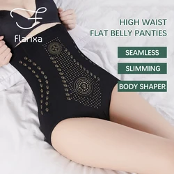 Flarixa Seamless Women's Panties High Waist Flat Belly Panties Body Shaping Underwear Comfort Postpartum Abdominal Pants Briefs