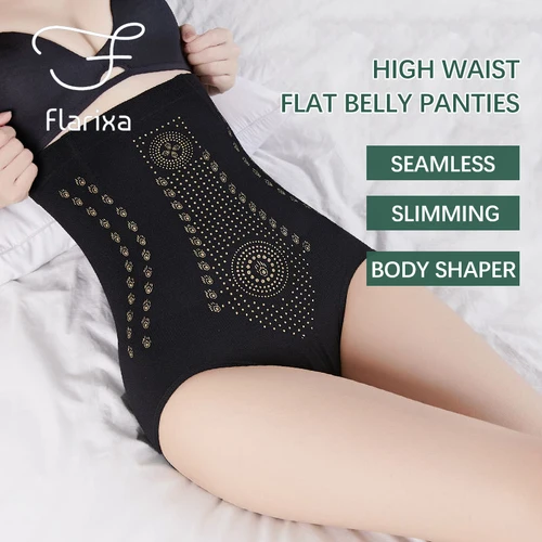 Flarixa-bragas sin costuras para mujer, bragas de cintura alta con vientre plano, ropa interior moldeadora de cuerpo, pantalones abdominales posparto cómodos
