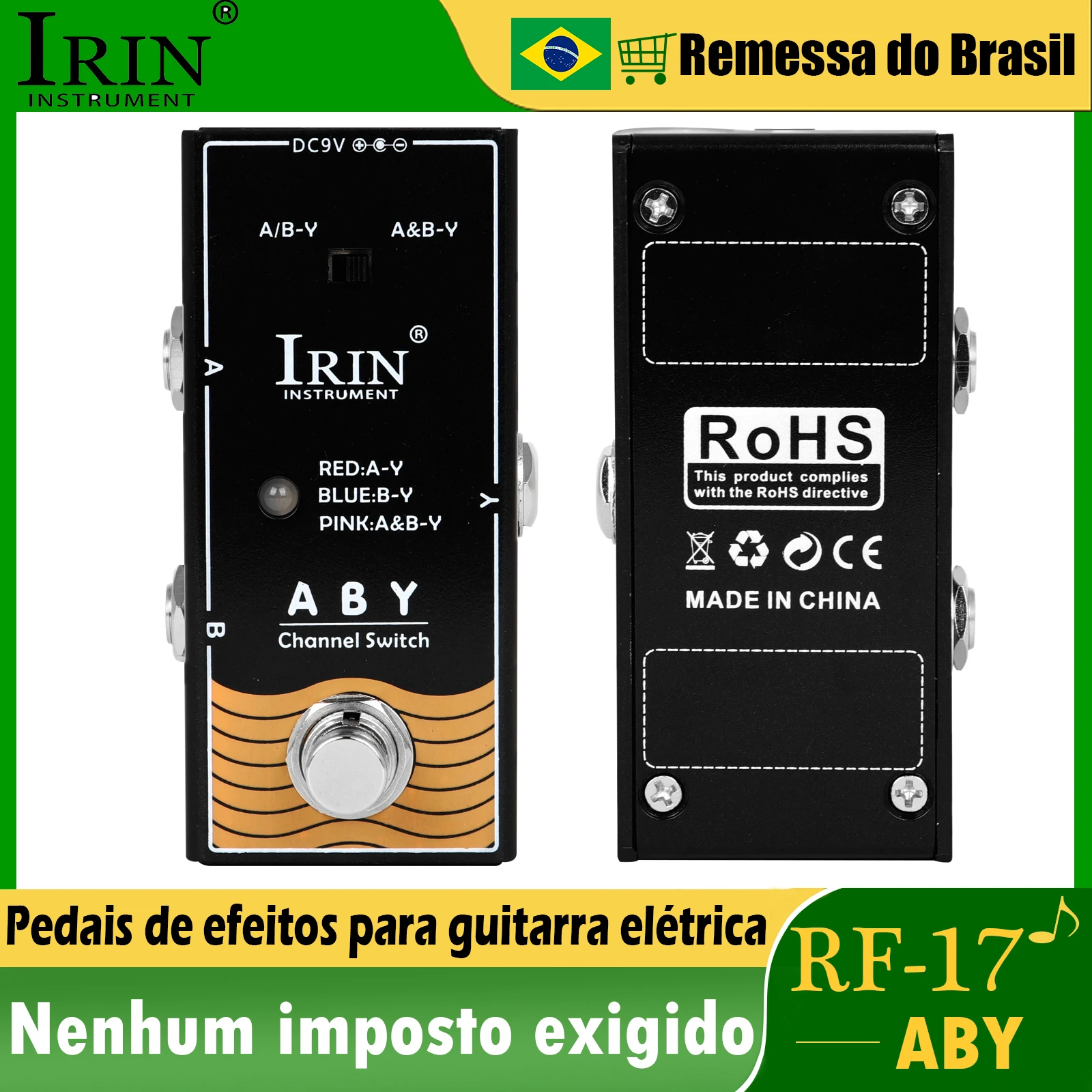 

IRIN RF-17 ABY Electric Guitar Effect Pedal Line Channel Switching Effect True Bypass Instruments Amplifier Pedal Accessories