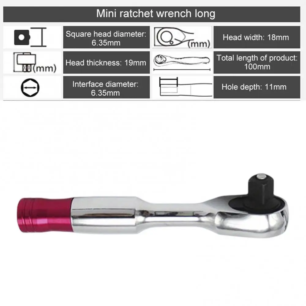 Mini Torque Wrench Repair Tool, mão para veículo, bicicleta, bicicleta, 1 ", 4"