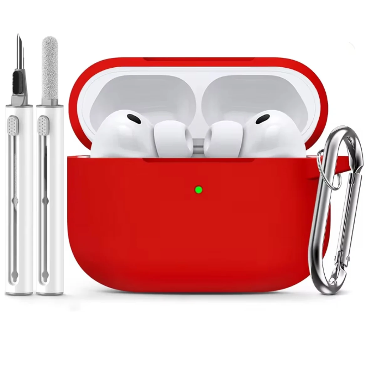 Hülle für AirPods Pro 3 (2025) mit Reinigungsset, weiche Silikon-Schutzhülle für Apple AirPods Pro 3. Generation, für Damen
