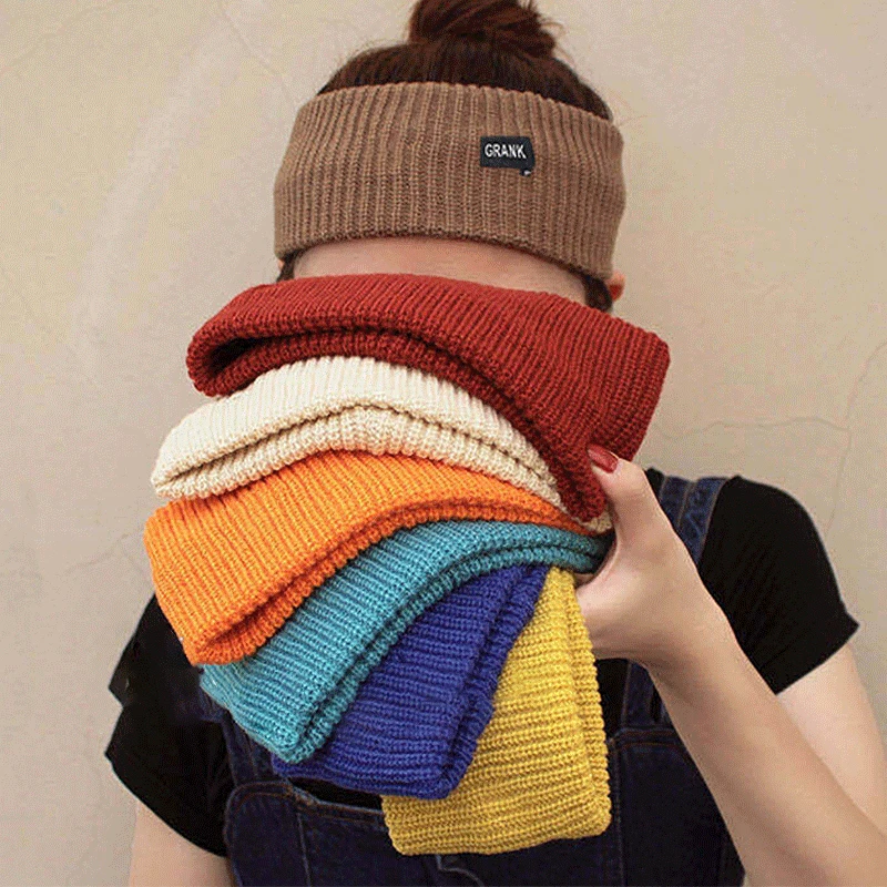 Unisex Elastic Hair Holder Headband Men Sport Hair Band Braid Women Hairband Bad Girl Beanie Hat Winter Knit Cap Hair Accessori