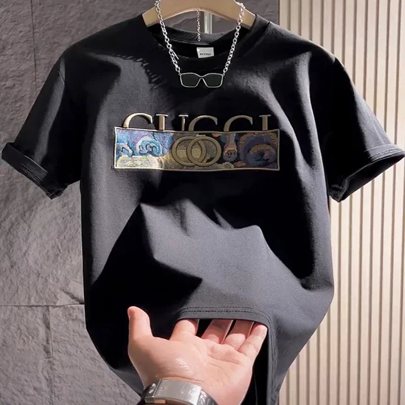 

Summer Luxury Cool Print Sportswear T-shirt, High-quality Fashion Men's and Women's Print Short-sleeved Round-neck Top