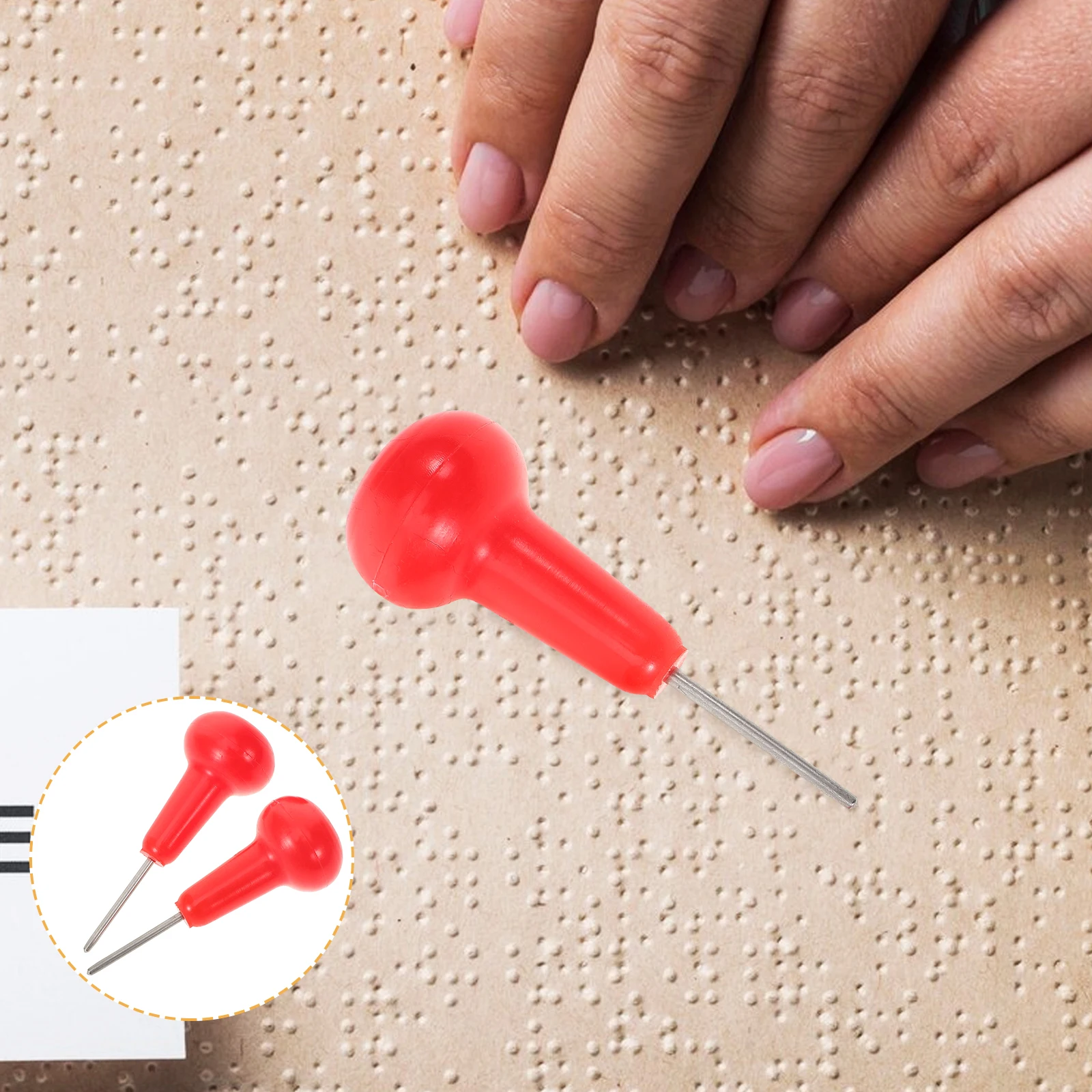 

2 Pcs Braille Writing Pen Accessory Learning Tool Blind Plastic Assistance Tools for The