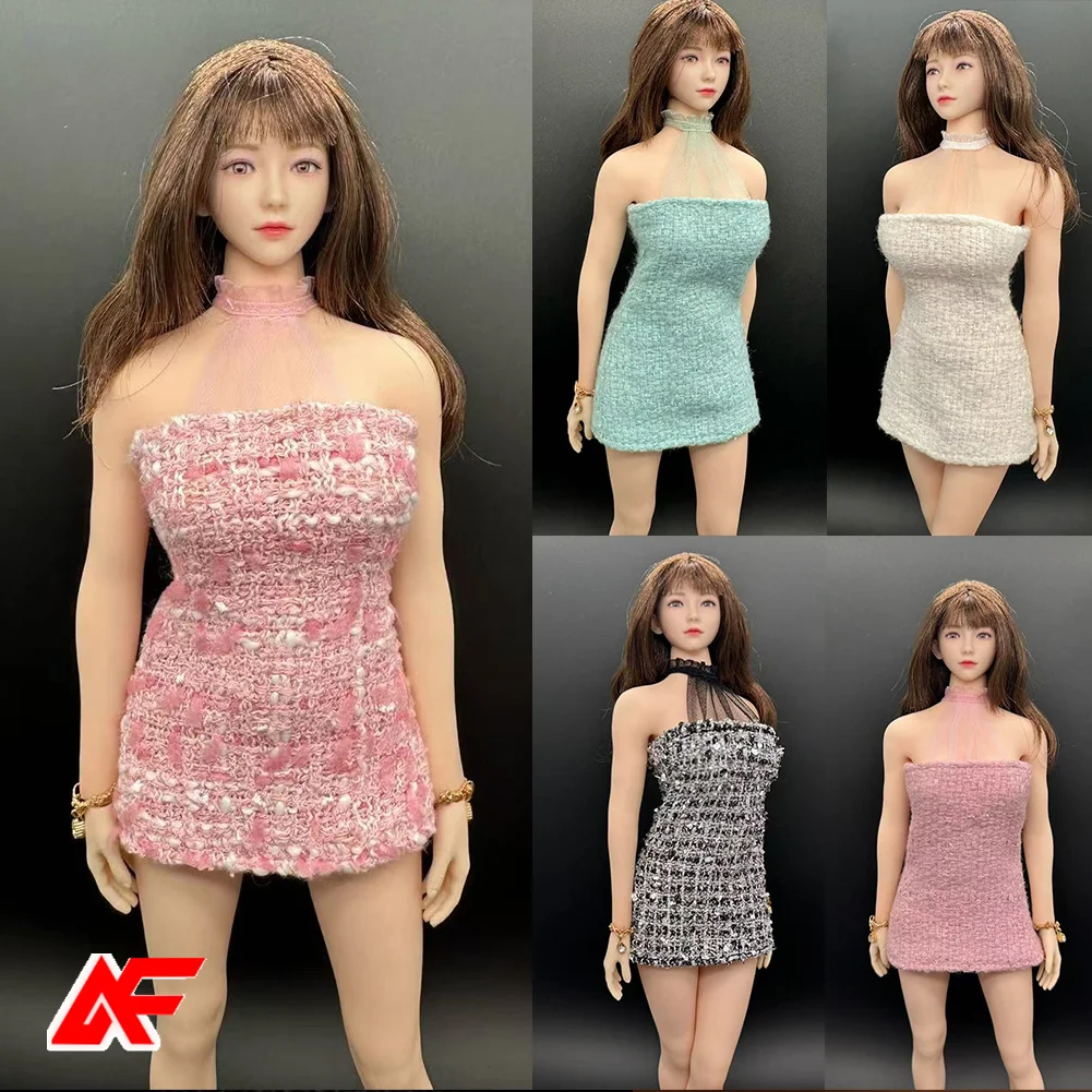 

tbl ANT Worldbox AT CJG-071 1/6 Xiaoxiangfeng Dress With Neck Hanging Short Skirt Model Fit 12'' Female Action Figure Body