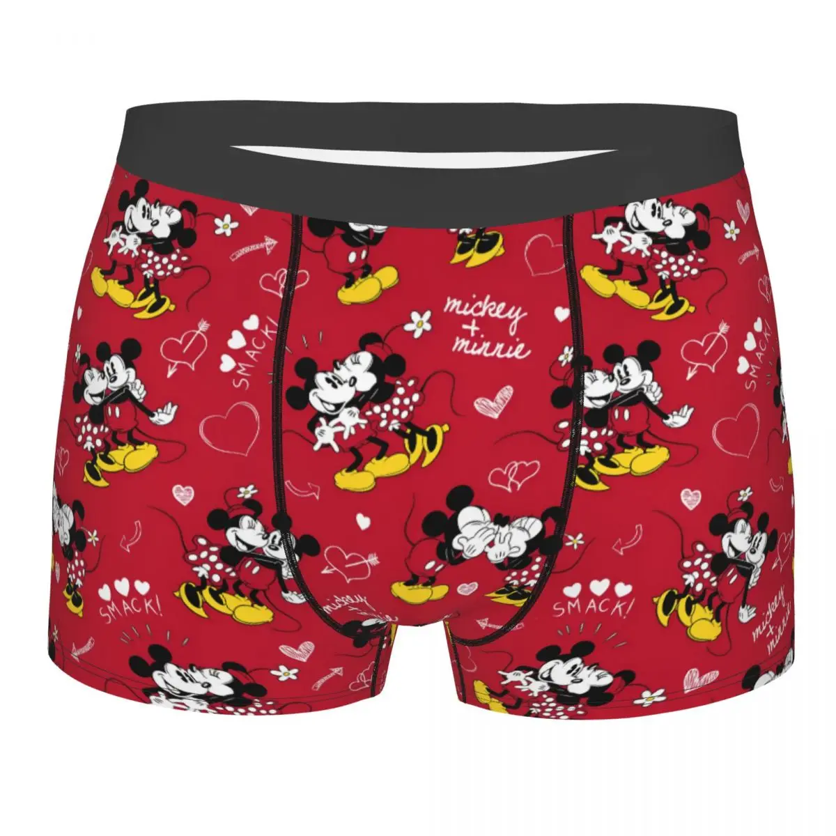 

Нижнее белье с Микки Маусом на заказ, мужские дышащие трусы-боксеры, шорты, мягкие трусы для мужчин