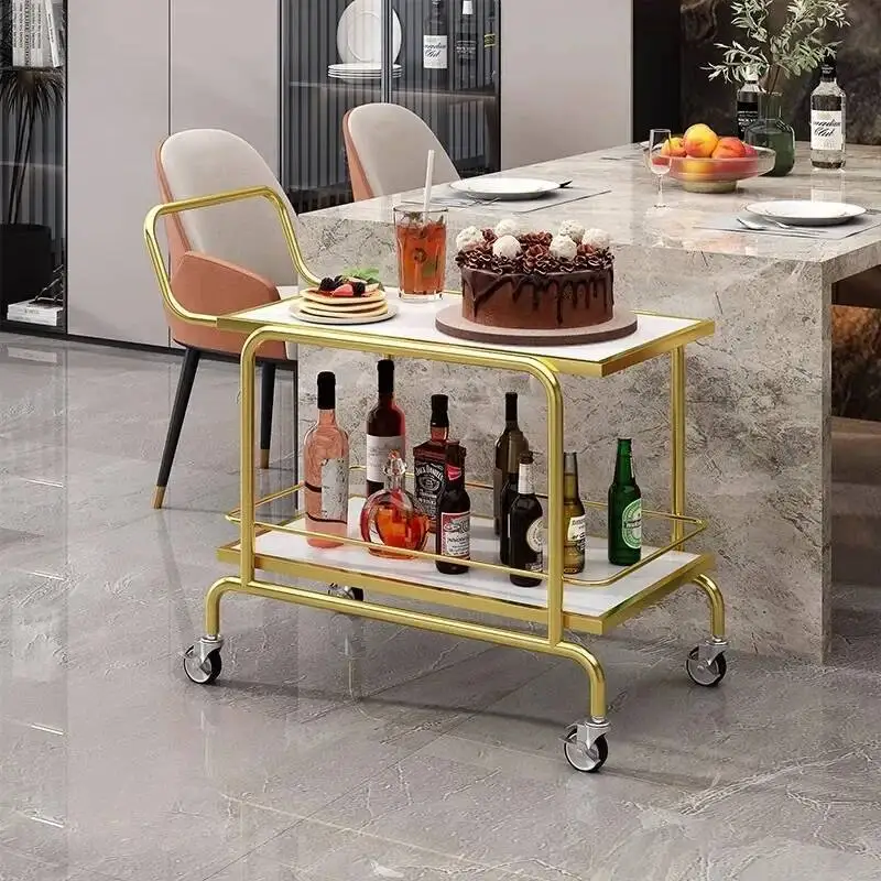 عربة جمالية مساعدة عربة عيادة المهنية تصفيف الشعر ماكياج التجميل عربة عجلات سيارة الذهب مانيكير الأثاث #2