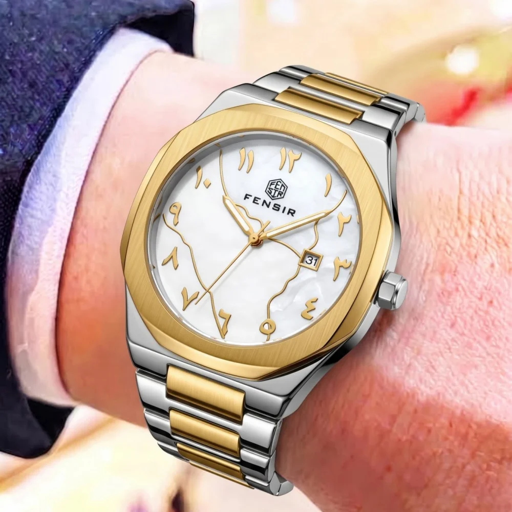 New Business Quartz Men's Watch, Stainless Steel Strap, Creative Dial, Calendar Display, Light Luxury and High-Quality Feel, Waterproof, Suitable for Both Formal and Casual Wear, Perfect for Men's Outfits and as a Gift