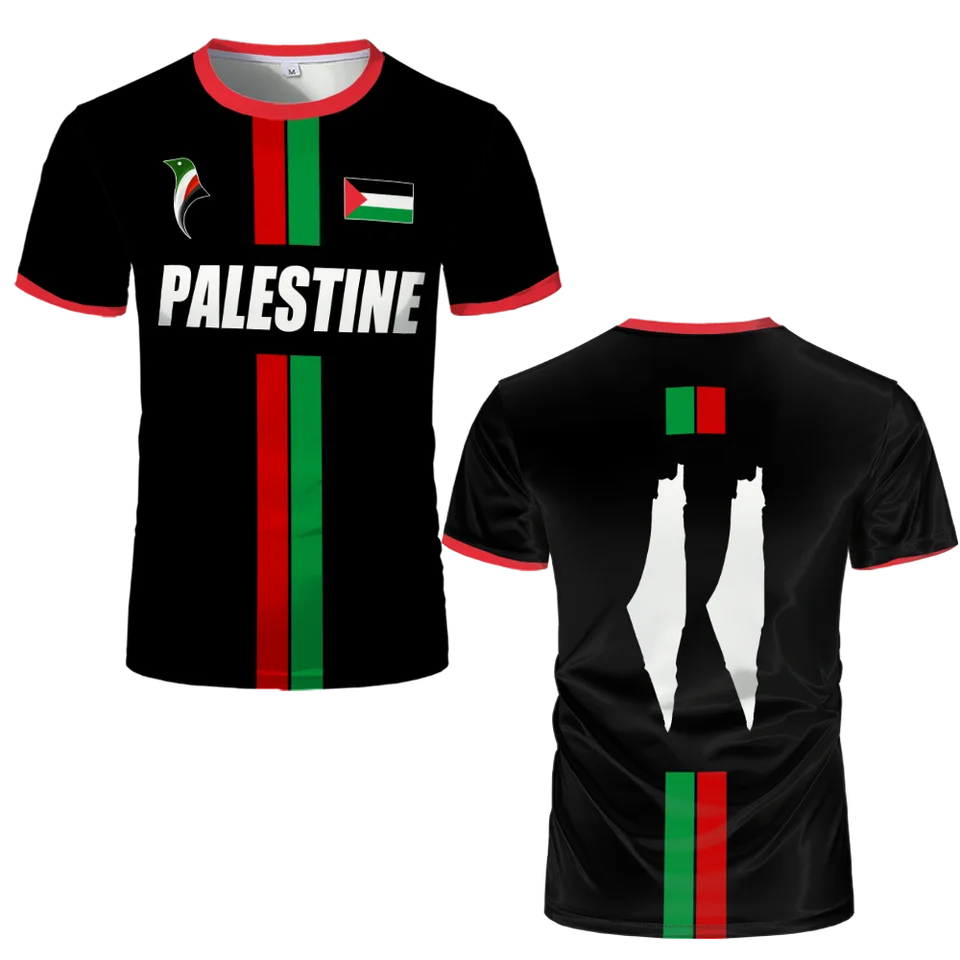 جديد فلسطين لكرة القدم تي شيرت الصيف تنفس التجفيف السريع الرجال والنساء فلسطين جيرسي غزة طفل تيز شراء الهدايا