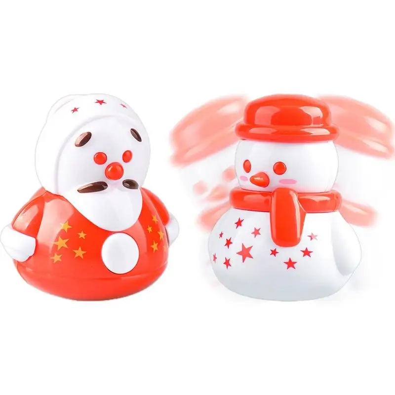 

Toy With Bell 2 Pcs Wobble Toys With Built-in Bell Christmas Snowman Doll Toy For Kids Fidget Toy Sets Christmas Theme For Girls