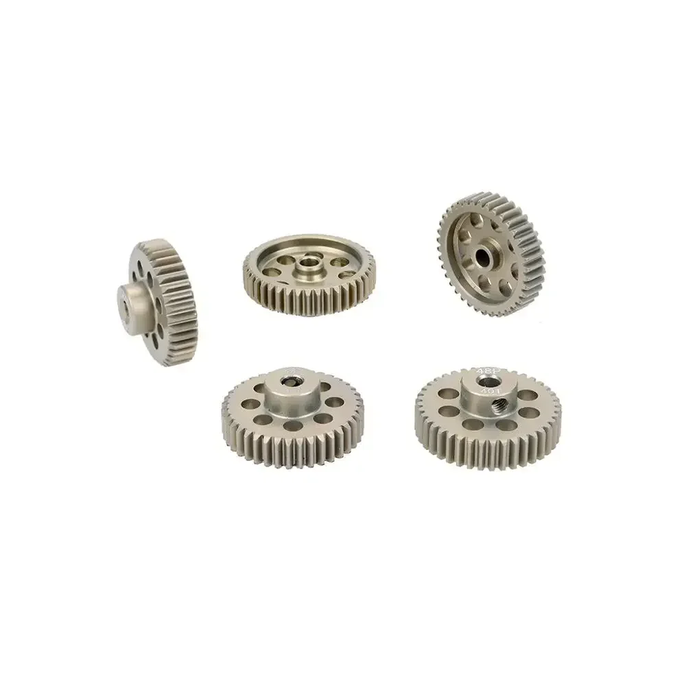 Engranaje de Motor de aleación de aluminio para RC, piñón de 48DP, 3.175mm, 11T, 15T, 17T, 18T, 19T, 20T, 22T, 24T, 28T, 30T, 13T-48T, 1/18, 1/16,