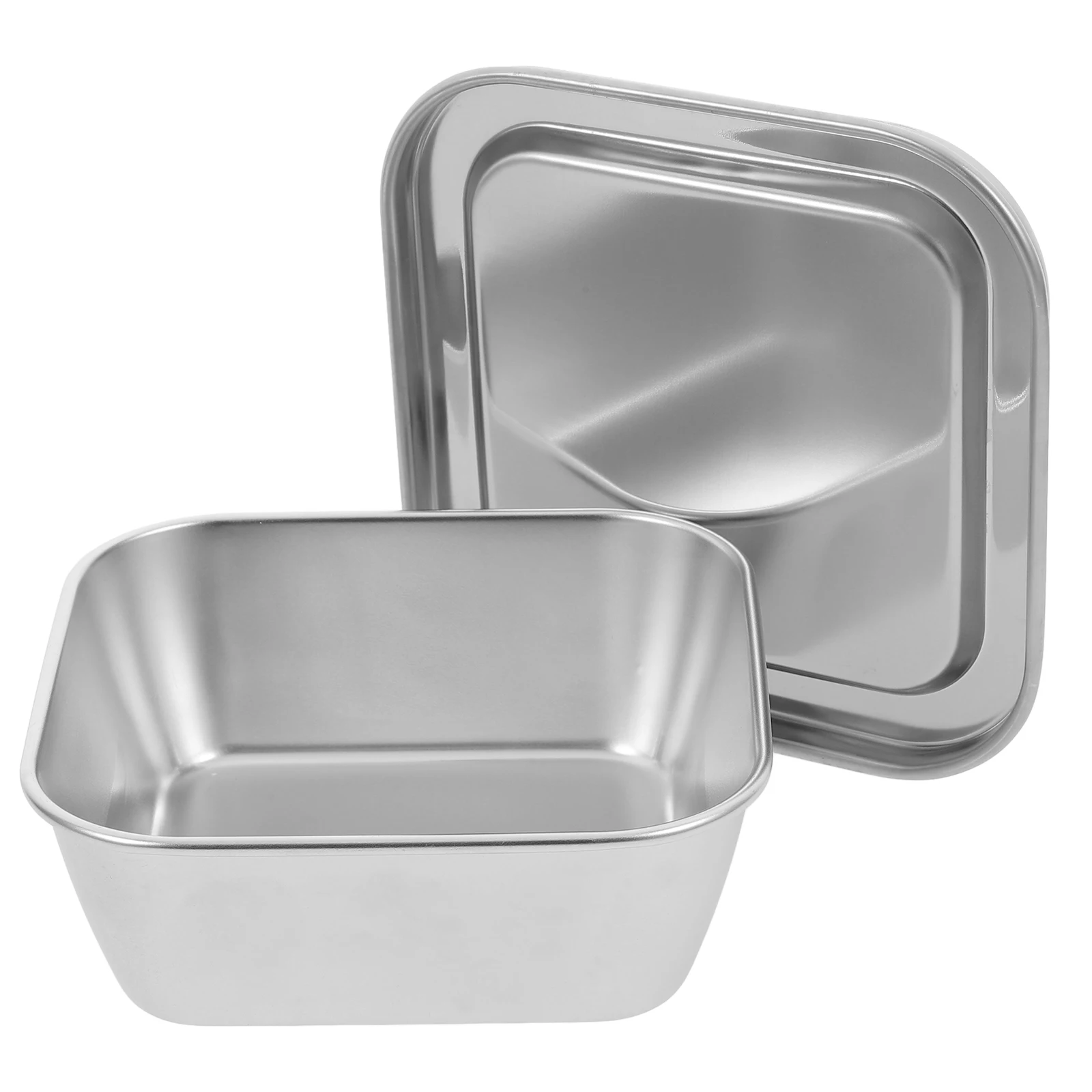 

Stainless Steel Box 201 Square Leakproof Food Containers Lids Airtight Kitchen Storage Bowls With Lids Storage Bowls Holder