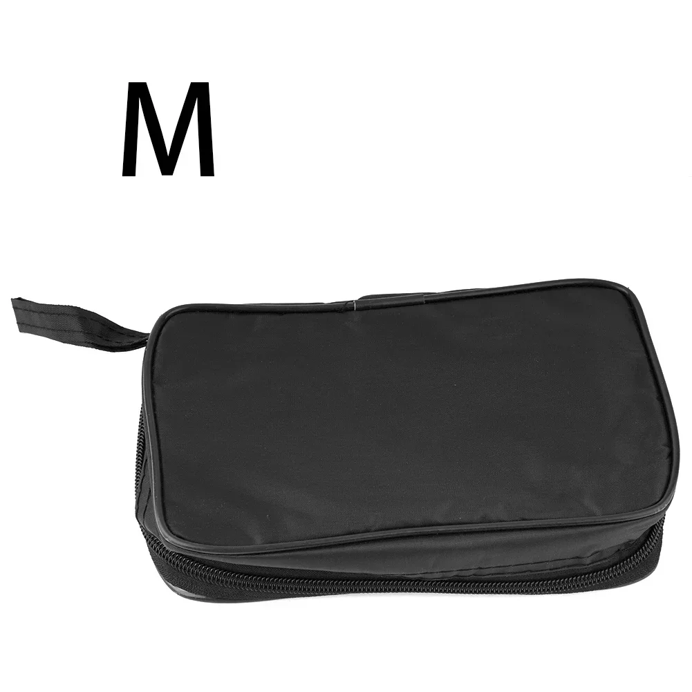 1pcs Multimeter Storage Bag Black Cloth Toolkit Pouch Tool Bag 20*12*4cm UT Waterproof Shockproof Soft Case Black Color S/M/L