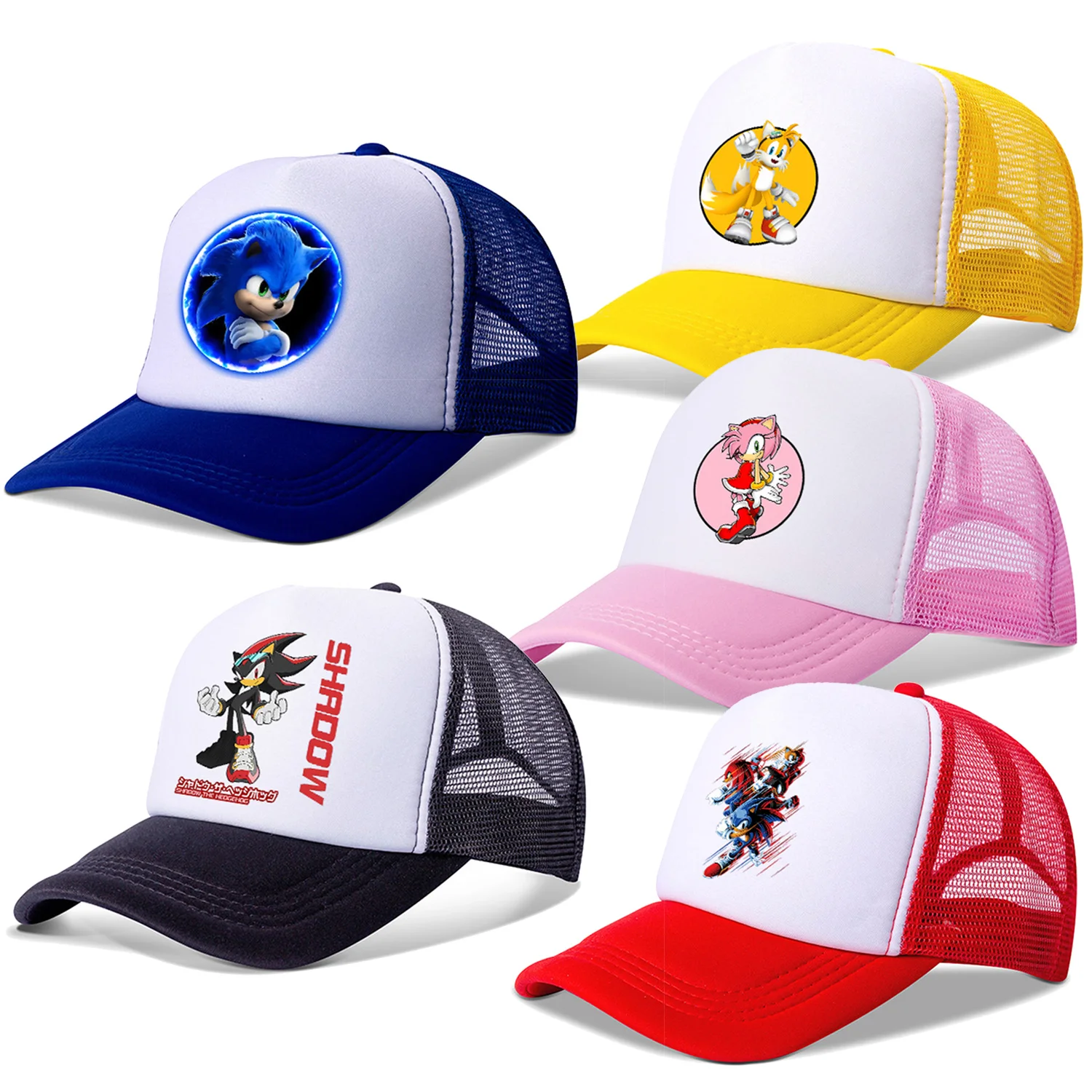 Sonics Baseball Cap for Men Boys Anime Sunhat Peaked Caps Comfortable Fashion Accessories Summer Breathable Hat Children Gifts