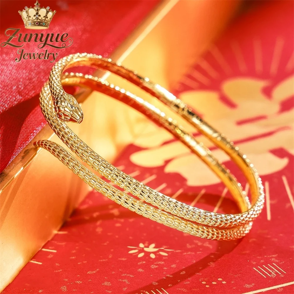 

High-End Sand Gold Spirit Snake Bracelet Luxury Quality Jewelry Best Selling Fashion Jewelry Exquisite Elegant Charms Popular